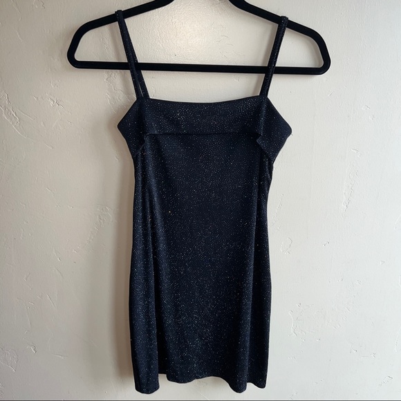 Black Sparkly Bodycon Mini Dress - Picture 1 of 10